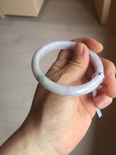 Load image into Gallery viewer, 53.5mm certified 100% natural light green purple slim jadeite jade bangle PC39-4034
