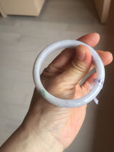 Load image into Gallery viewer, 53.5mm certified 100% natural light green purple slim jadeite jade bangle PC39-4034

