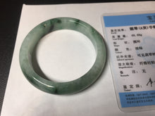 Load image into Gallery viewer, Shopify only 52.9mm Certified Type A 100% Natural green flying flowers Jadeite Jade bangle BF124-8563
