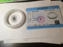 Load image into Gallery viewer, 57.9mm certified type A 100% Natural light green/white jadeite jade bangle AY53-1460

