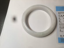 Load image into Gallery viewer, 57.9mm certified type A 100% Natural light green/white jadeite jade bangle AY53-1460
