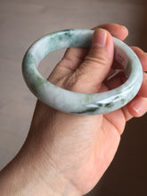 Load image into Gallery viewer, 59mm Certified Type A 100% Natural dark green/white/black Jadeite Jade bangle PA37-4165
