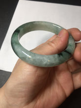 Load image into Gallery viewer, Shopify only 52.9mm Certified Type A 100% Natural green flying flowers Jadeite Jade bangle BF124-8563
