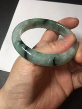 Load image into Gallery viewer, Shopify only 52.9mm Certified Type A 100% Natural green flying flowers Jadeite Jade bangle BF124-8563
