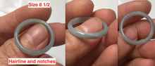 Load image into Gallery viewer, 100% natural type A green/blue/purple Guatemala jadeite jade band ring group AT111
