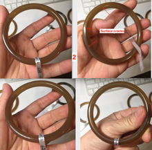 Load image into Gallery viewer, 60-64.5mm 100% Natural black brown beige slim Buffalo Horn bangle group CB56
