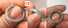 Load image into Gallery viewer, 17.9mm 7 3/4 100% natural type A icy watery green/blue/white Guatemala jadeite jade band ring group  BP76(12-15)
