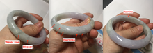 Load image into Gallery viewer, 58.7mm certified Type A 100% Natural icy watery green/purple Jadeite Jade bangle AU17-0866
