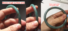 Load image into Gallery viewer, 59mm Certified Type A 100% Natural light green/blue/brown slim round cut Guatemala Jadeite bangle BS53-4625
