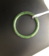 Load image into Gallery viewer, 58.8mm certified 100% Natural dark green black (碧玉) round cut nephrite Jade bangle HF122-1585
