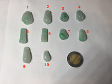 Load image into Gallery viewer, 100% Natural type A icy watery sunny green jadeite Jade bamboo/blessing melon pendant BM56
