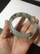 Load image into Gallery viewer, 57mm Certified type A 100% Natural icy watery light green brown The illusionary world Jadeite bangle BL116-9434
