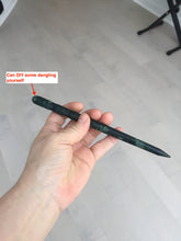 Load image into Gallery viewer, 17cm 100% Natural dark green/black bamboo Xiu Jade Serpentine hairpin AW1
