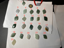 Load image into Gallery viewer, 100% natural type A jadeite jade icy Willow leaf bead KS97
