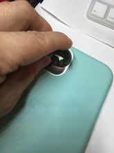 Load image into Gallery viewer, 17.1mm size 6 3/4 100% natural type A black/dark green (Mocui, 墨翠) broad jadeite jade band ring thumb ring BK105
