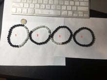 Load image into Gallery viewer, 7.3-8mm for size 56-70mm 100% natural white/black/blue/green/brown(Mocui) jadeite jade beads bracelet PB224
