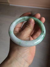 Load image into Gallery viewer, 60.5mm Certified Type A 100% Natural sunny green/white/brown Jadeite Jade bangle A109-5414
