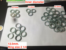 Load image into Gallery viewer, 100% natural type A green/blue/gray jadeite jade ring shape beads AY23 (Add on item.)
