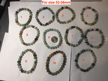 Load image into Gallery viewer, 6-8mm size 52-64mm 100% natural type A green/yellow/brown/black jadeite jade beads bracelet group BL133
