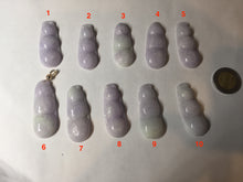 Load image into Gallery viewer, Type A 100% Natural white/green/purple Four Seasons Fortune Beans jadeite jade pendant group BK101
