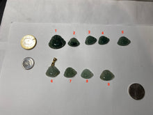 Load image into Gallery viewer, 100% Natural type A ict watery dark green(老油青) happy Buddha jadeite pendant 178
