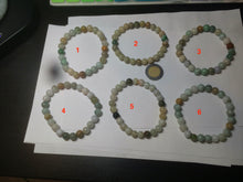 Load image into Gallery viewer, 7-7.6mm 100% natural type A green/white/yellow/brown jadeite jade beads bracelet AQ73
