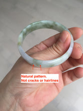 Load image into Gallery viewer, 53.5mm certified 100% natural Type A light watermelon rind green/yellow/purple jadeite jade bangle BL114-9428
