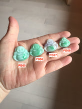 Load image into Gallery viewer, Certified 100% Natural type A sunny green happy Buddha jadeite Jade pendant PB65-5096
