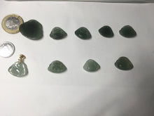 Load image into Gallery viewer, 100% Natural type A ict watery dark green(老油青) happy Buddha jadeite pendant 178
