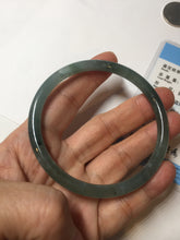 Load image into Gallery viewer, 59mm Certified Type A 100% Natural icy watery light green/blue/brown slim round cut Guatemala Jadeite bangle PC48-1474
