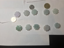 Load image into Gallery viewer, Type A 100% Natural light green/white/purple jadeite Jade flower Pendant PB47
