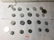 Load image into Gallery viewer, Type A 100% Natural dark green white forest Jadeite Safety Guardian Button donuts pendant BG206
