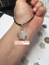 Load image into Gallery viewer, Type A 100% Natural light green/white/purple jadeite Jade star Pendant necklace group F152
