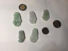 Load image into Gallery viewer, 100% Natural clear sunny green gray  jadeite jade golden fish Pendant group BP109
