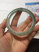 Load image into Gallery viewer, 58mm Certified Type A 100% Natural icy watery light green/dark green/black Jadeite bangle PD110-8526
