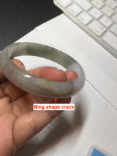 Load image into Gallery viewer, 50.5mm 100% natural Type A light green/purple oval  jadeite jade bangle Y166-3705
