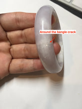 Load image into Gallery viewer, Shopify only. 56.4mm certified 100% natural type A purple/white/brown jadeite jade bangle E83-0825
