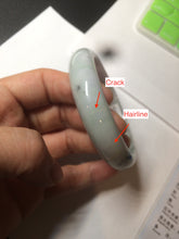 Load image into Gallery viewer, 58.1mm 100% natural type A certified light green/purple jadeite jade bangle Y139-0723
