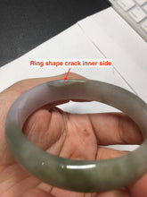 Load image into Gallery viewer, 50.5mm 100% natural Type A light green/purple oval  jadeite jade bangle Y166-3705
