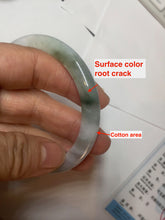 Load image into Gallery viewer, 56mm Certified Type A 100% Natural light green white purple Jadeite bangle X155-3834
