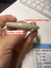 Load image into Gallery viewer, 56mm Certified Type A 100% Natural light green round cut Jadeite Jade bangle F137-8174
