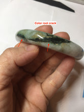 Load image into Gallery viewer, 60mm certificated Type A 100% Natural dark green/brown/purple/black Jadeite Jade bangle BG238-3280
