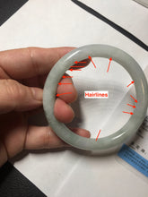 Load image into Gallery viewer, 55mm certified 100% natural Type A light green round cut jadeite jade bangle BP162-2773
