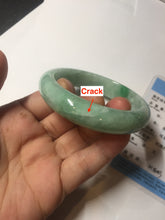 Load image into Gallery viewer, 55.2mm Certified Type A 100% Natural sunny green Jadeite Jade bangle AU6-4440
