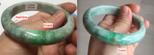 Load image into Gallery viewer, 56mm Certified Type A 100% Natural sunny green gray Jadeite Jade bangle BK131-4417
