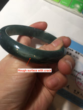 Load image into Gallery viewer, 57.5mm Certified Type A 100% Natural dark green/blue/gray/black Guatemala Jadeite jade bangle BK48-2329
