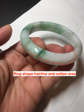 Load image into Gallery viewer, 58.7mm 100% natural certified sunny green/white(白底青) jadeite jade bangle BK82-5231
