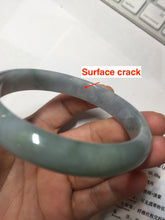 Load image into Gallery viewer, 60mm Certified Type A 100% Natural watery green purple Jadeite Jade bangle BQ57-6883
