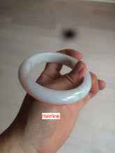 Load image into Gallery viewer, 57mm certified Type A 100% Natural sunny green/white Jadeite Jade bangle AC72-1479
