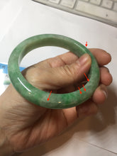 Load image into Gallery viewer, 60mm Certified Type A 100% Natural sunny green gray Jadeite Jade bangle BG234-9885
